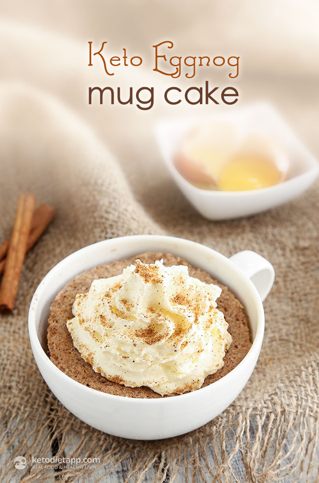 Keto Eggnog Mug Cake | The KetoDiet Blog